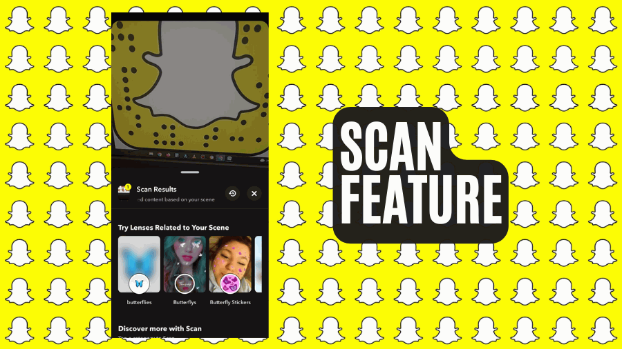 Using Snapchat's Scan Feature to unlock the butterflies lens filter on Snapchat