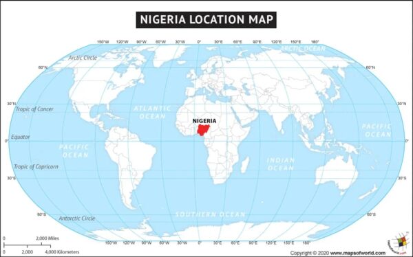 Where is Nigeria Located on the Map of Africa?